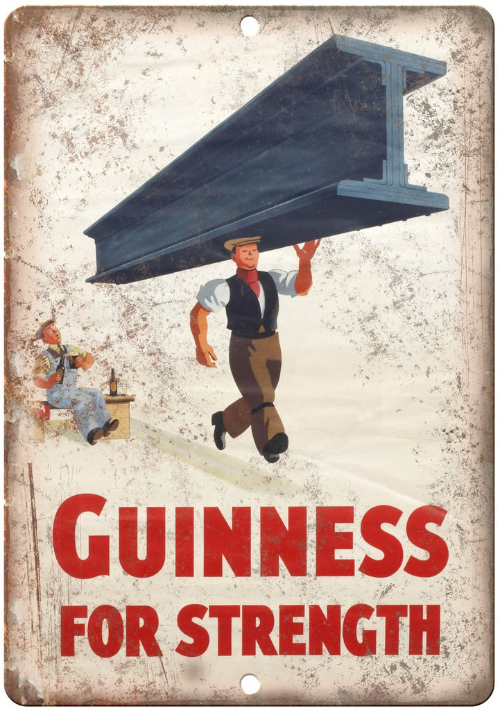 Guinness For Strength Beer Ad Metal Sign