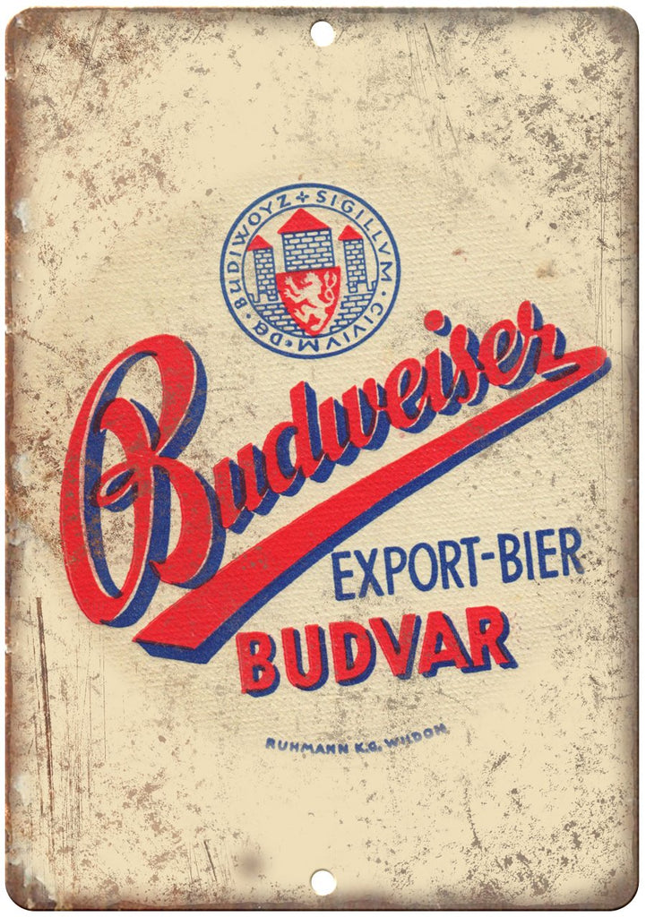 Budweiser Beer Retro Ad Metal Sign