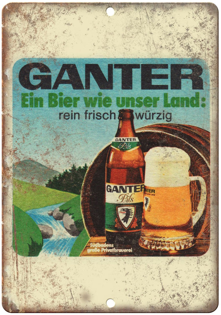 Ganter Beer Pils Metal Sign