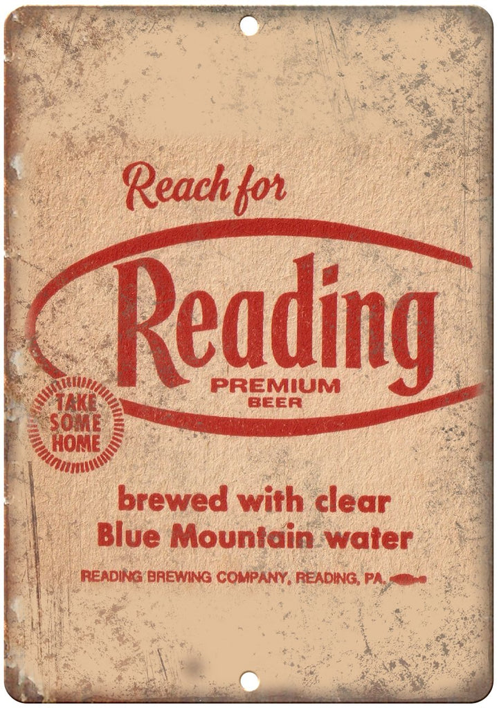 Reading Premium Beer Reading Pa Metal Sign