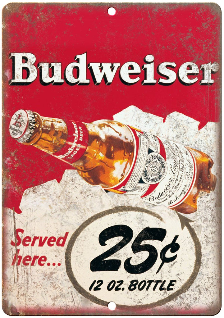 Budweiser King of Beers Metal Sign