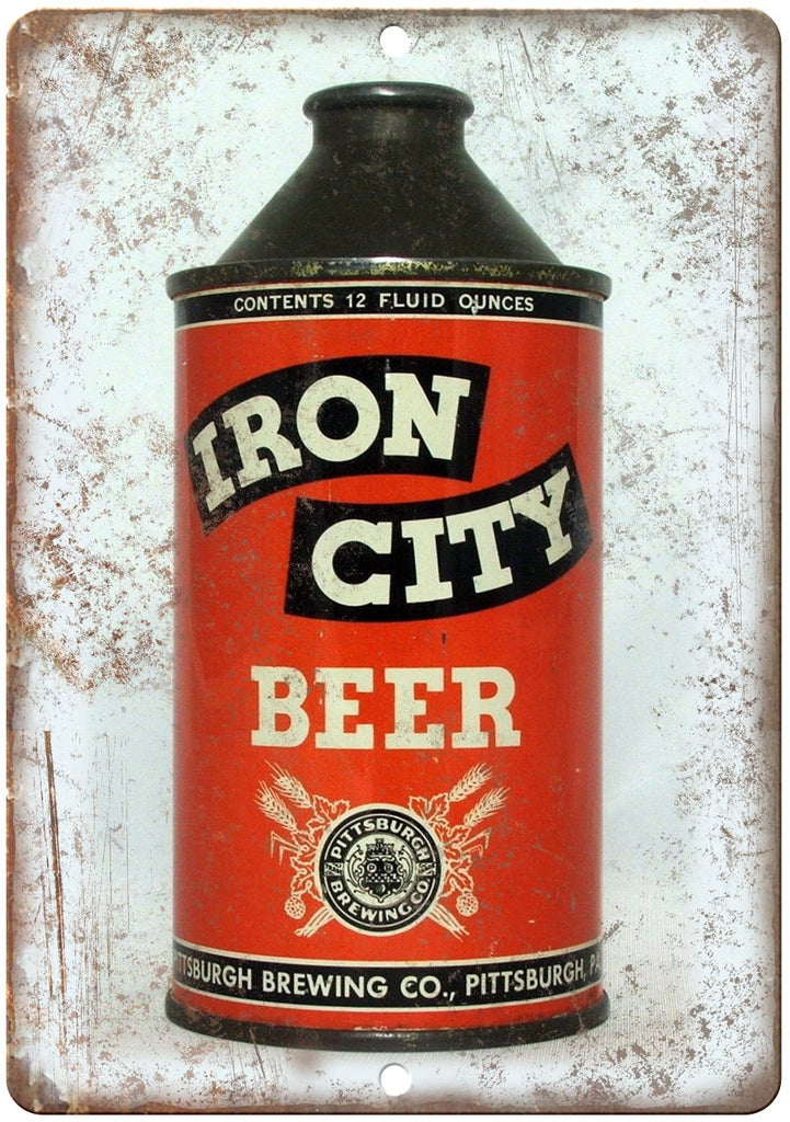 Iron City Beer Pittsburgh Brewing Co. Metal Sign