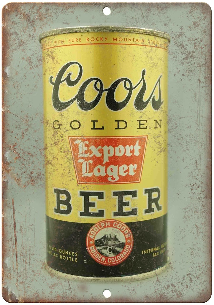 Coors Golden Export Lager Beer Metal Sign
