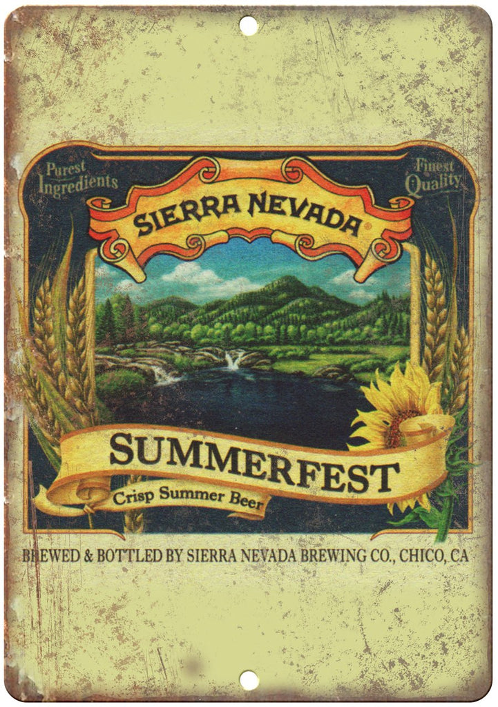 Sierra Nevada Summerfeast Vintage Beer Ad Metal Sign