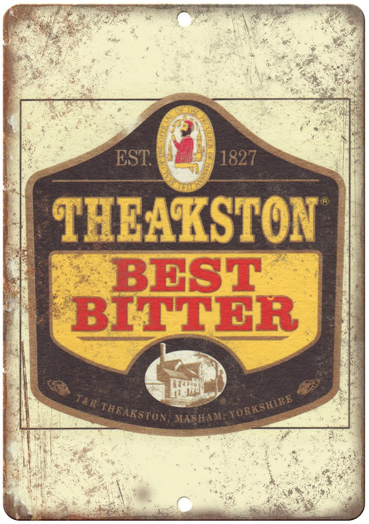 Theakston Best Bitter Vintage Beer Ad Metal Sign