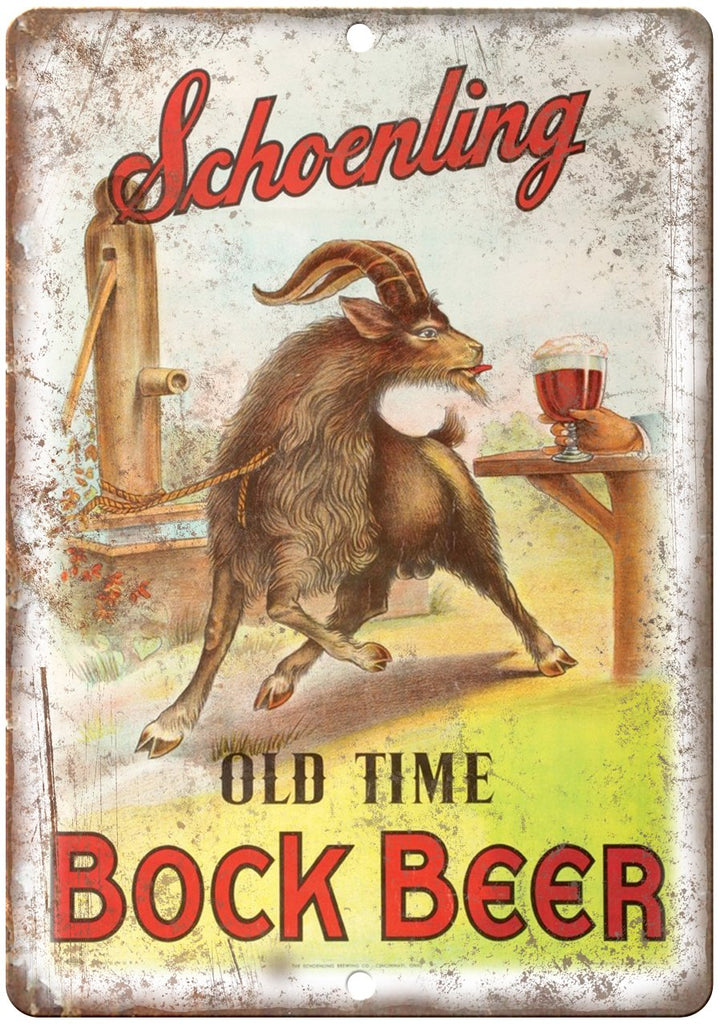 Bock Beer Schoenling Metal Sign