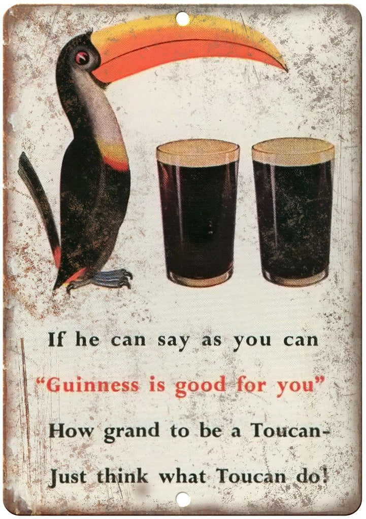 Guinness Beer Toucan Breweriana Metal Sign