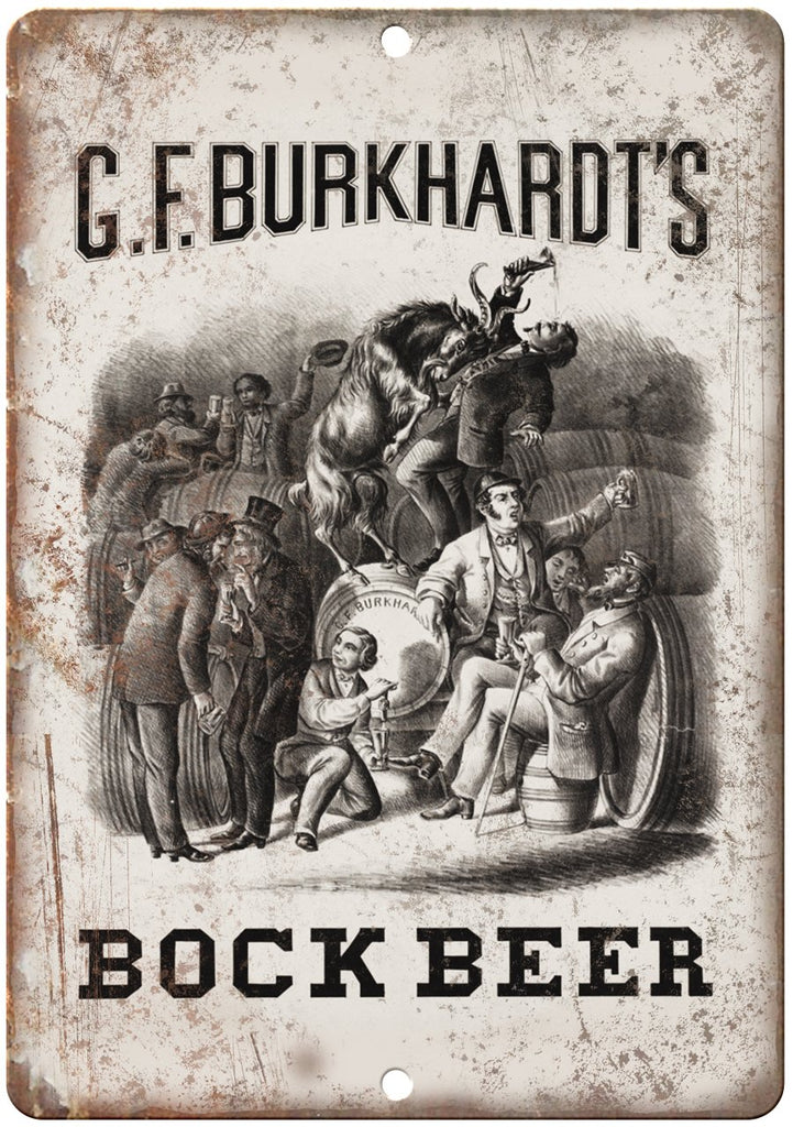Bock Beer GF Burkhardt's Metal Sign
