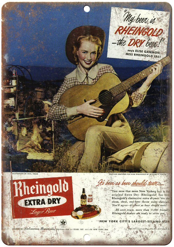 Rheingold Beer Metal Sign