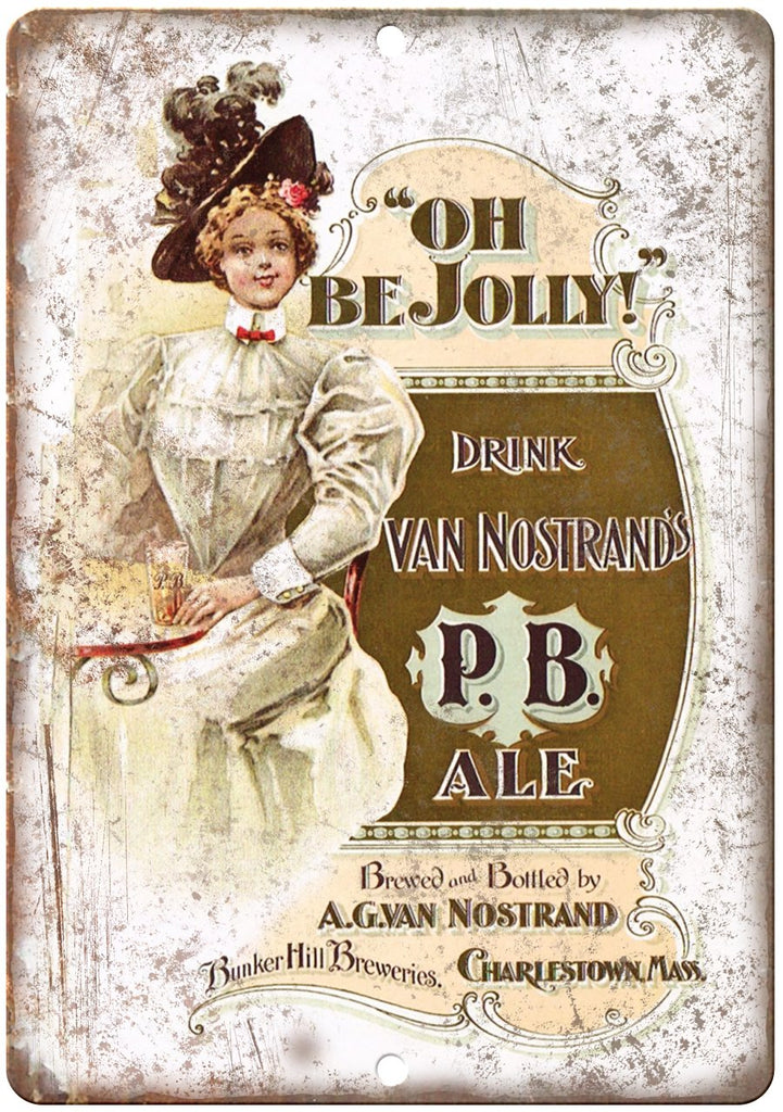 Van Nostrand's P.B. Ale Beer Metal Sign