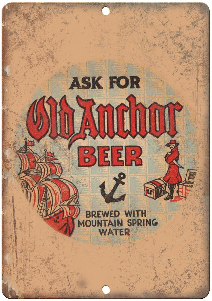 Old Anchor Beer Metal Sign