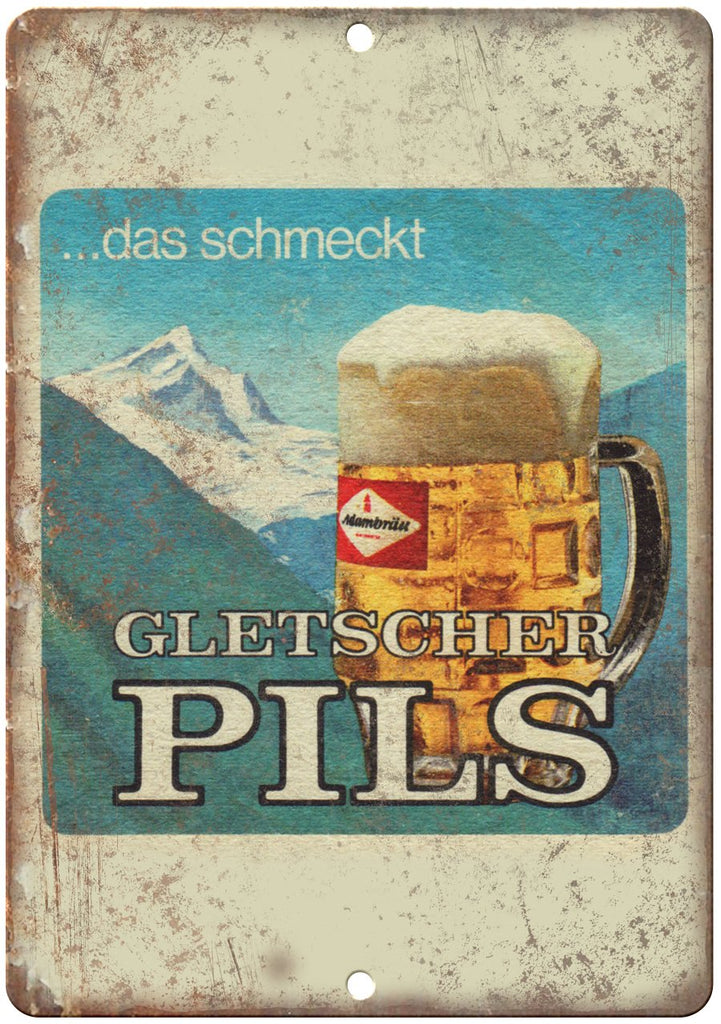 Pils Gletscher Vintage Beer Metal Sign