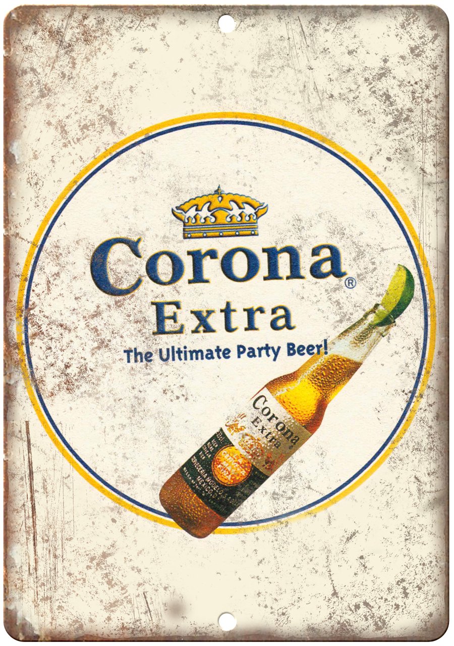 Corona Extra Vintage Ad Metal Sign  Rusty Walls – Rusty Walls Sign Shop