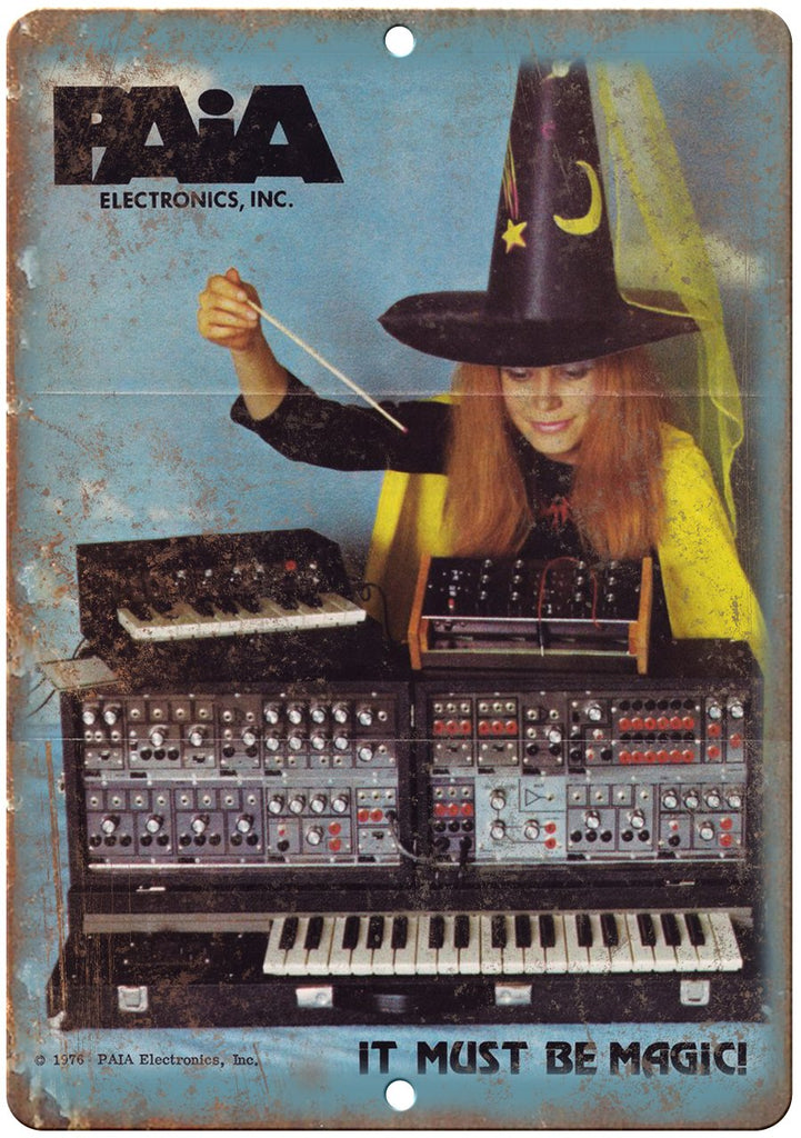 PAIA Electronics Synthesizer Keyboard Vintage Ad Metal Sign