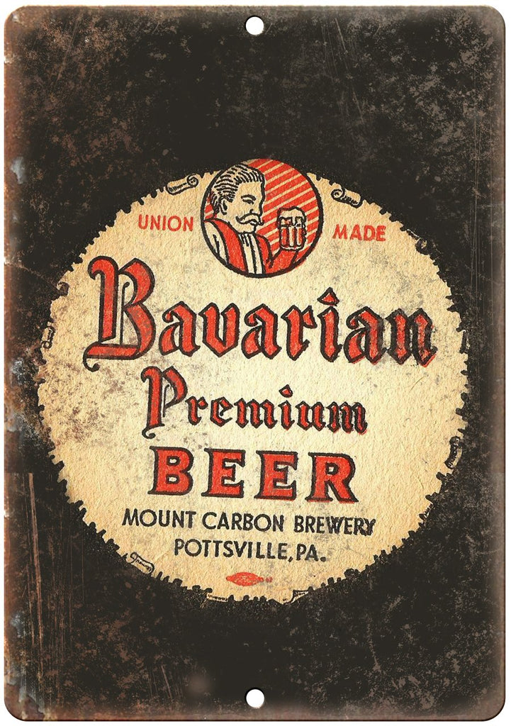 Bavarian Premium Beer Vintage Ad Metal Sign