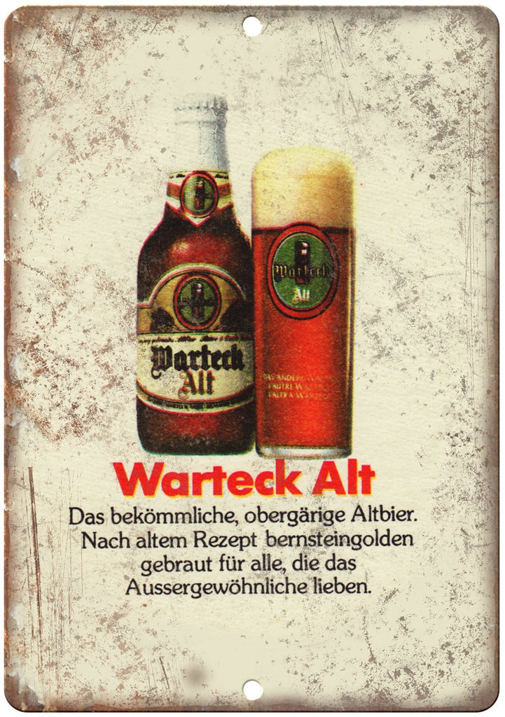 Werteck Alt Vintage Beer Metal Sign