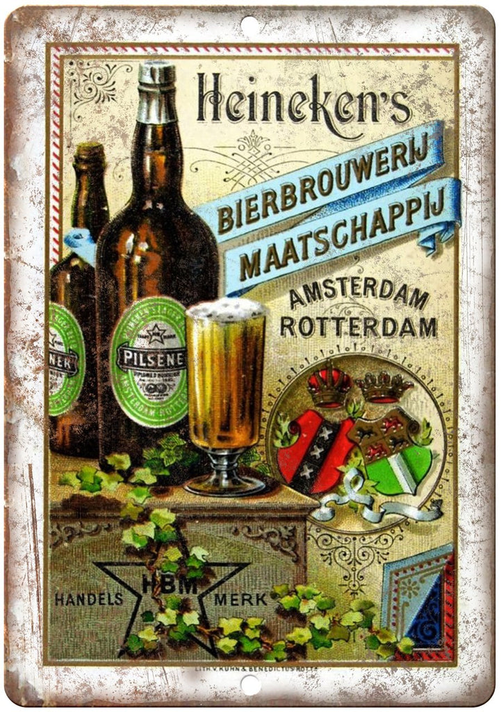 Heineken Pilsen Ad Metal Sign