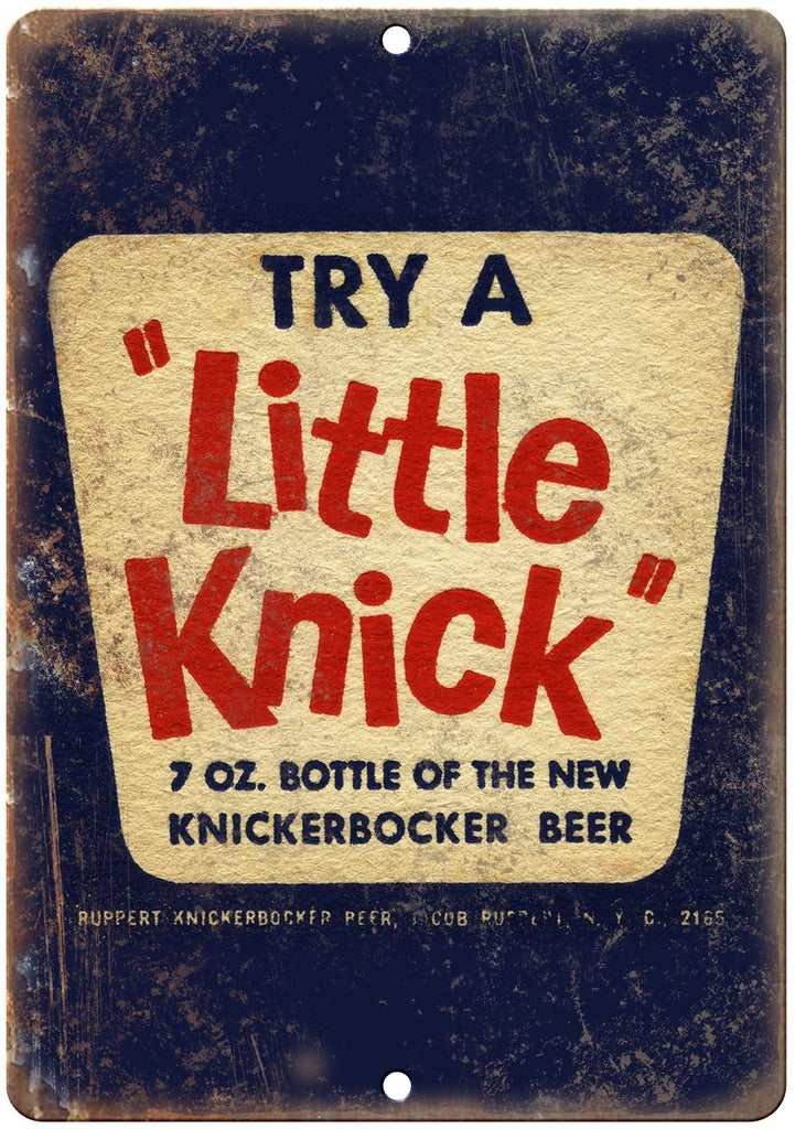 Knickerbocker Beer Ruppert Ad Metal Sign