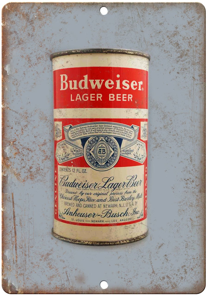 Budweiser Lager Beer Metal Sign