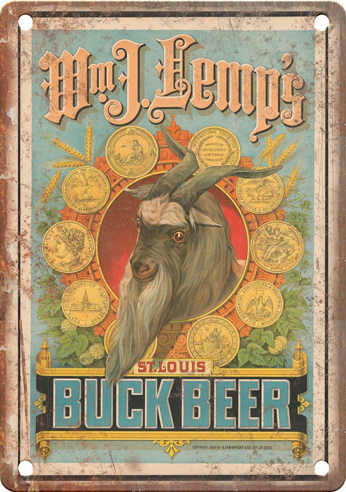 St. Louis Vintage Buck Beer Reproduction Metal Sign