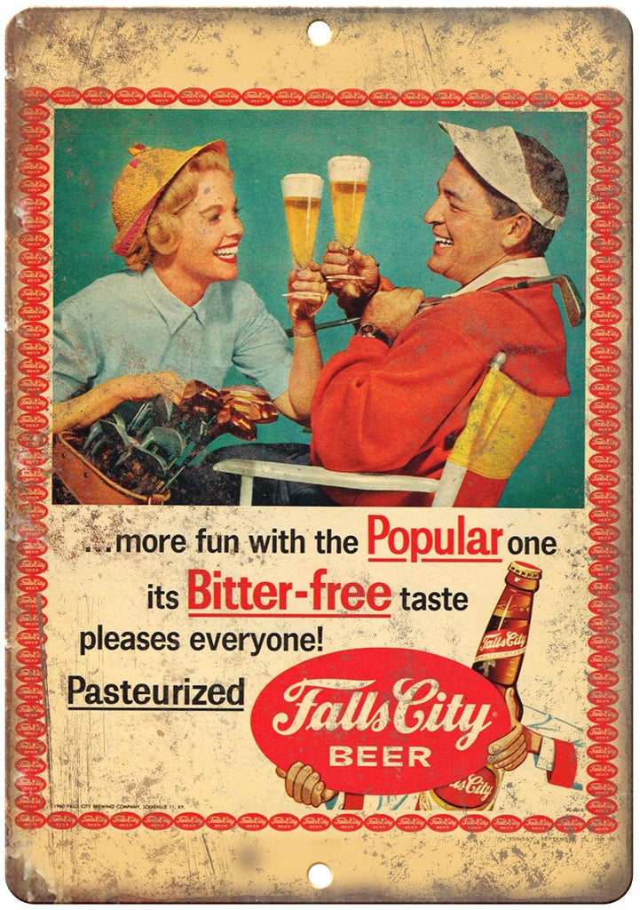 Falls City Beer Golf Metal Sign