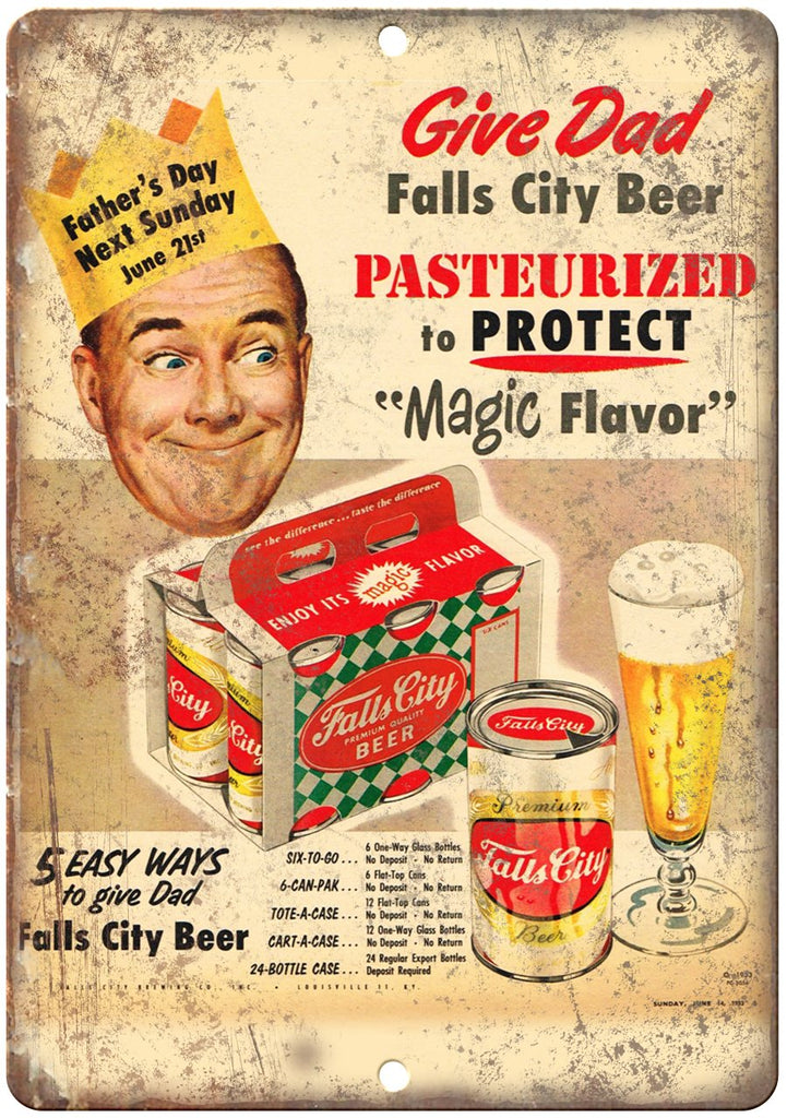 Falls City Beer Magic Flavor Metal Sign