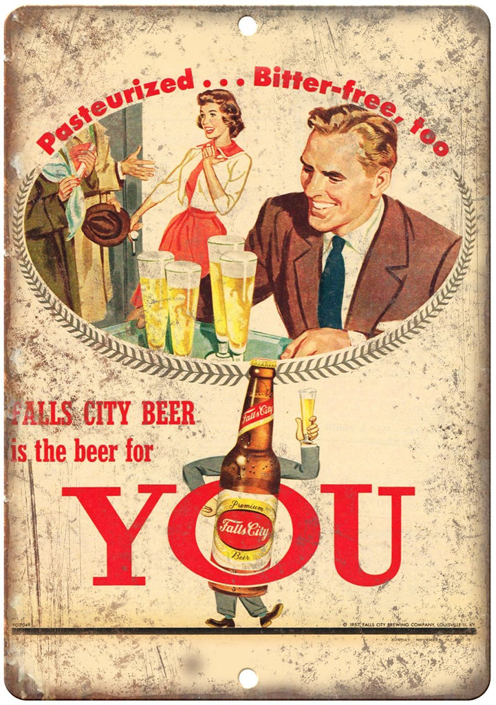 Falls City Beer For You Metal Sign