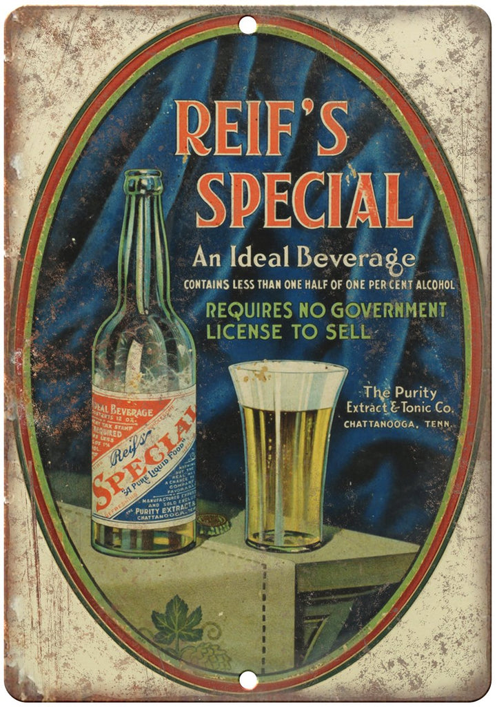 Reif's Special Beer Chattanooga Metal Sign