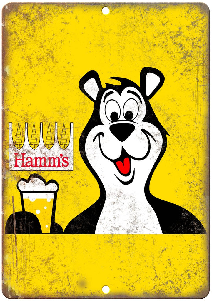 Hamm's Beer Bear Breweriana Metal Sign