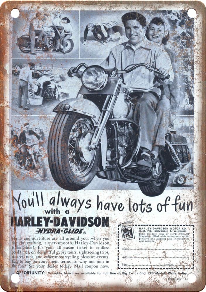 Vintage Motorcycle Magazine Ad Reproduction Metal Sign