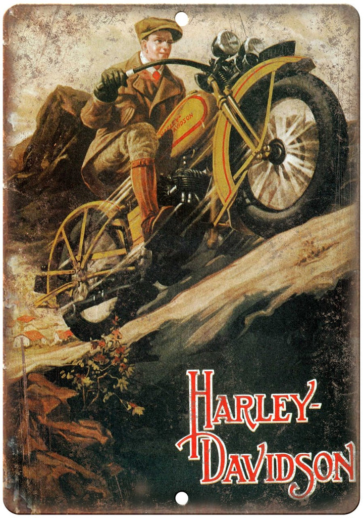 1900's Harley Davidson Motorcycle Ad Metal Sign