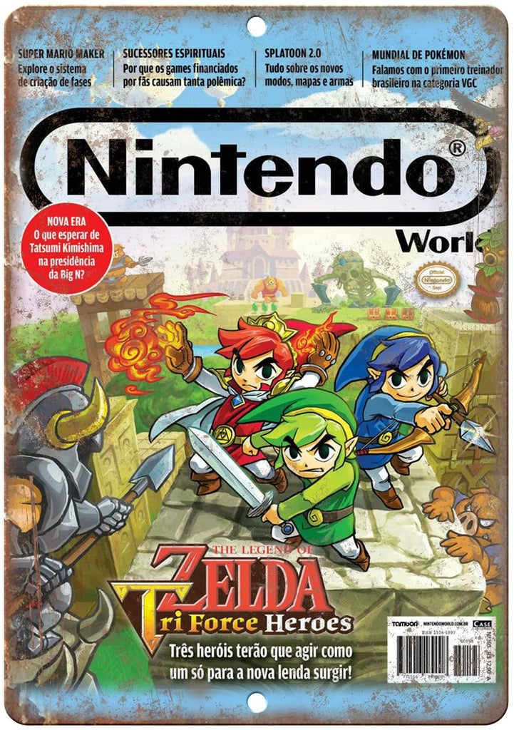Nintendo World Zelda Tri Force Heroes Metal Sign