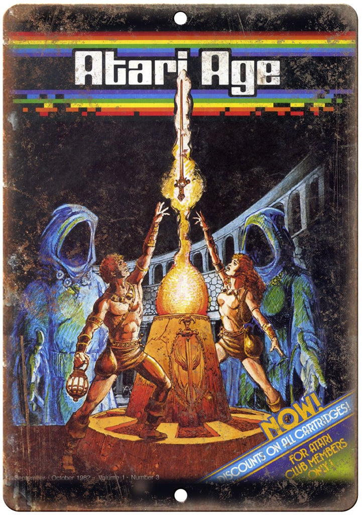 Atari Age Gaming Magazine Vintage Cover Art Metal Sign