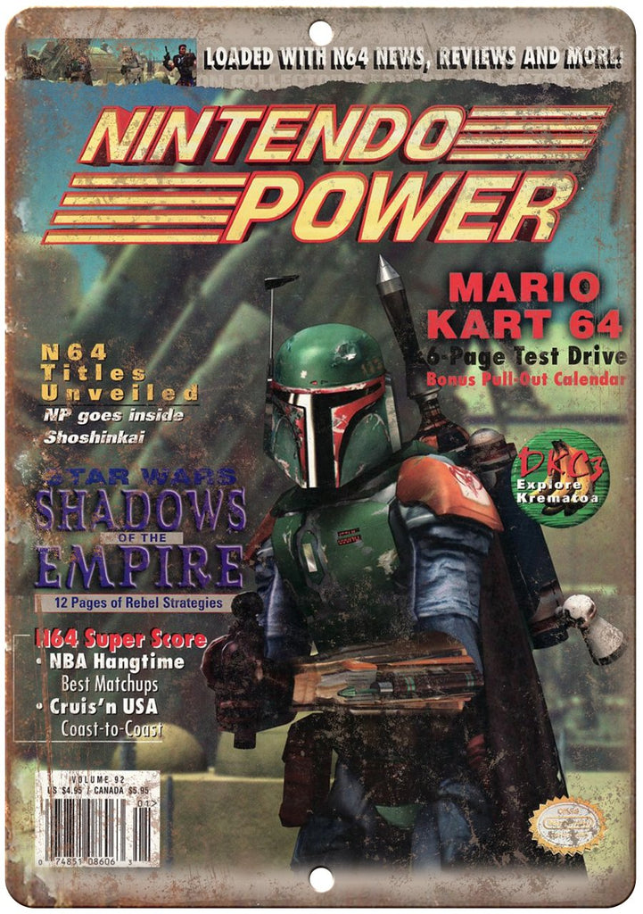 Nintendo Power Shadows of the Empire Ad Metal Sign