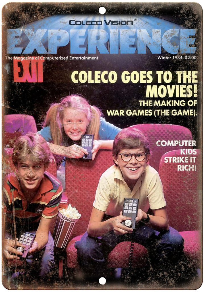 1984 Coleco Vision Experience Cover Art Metal Sign
