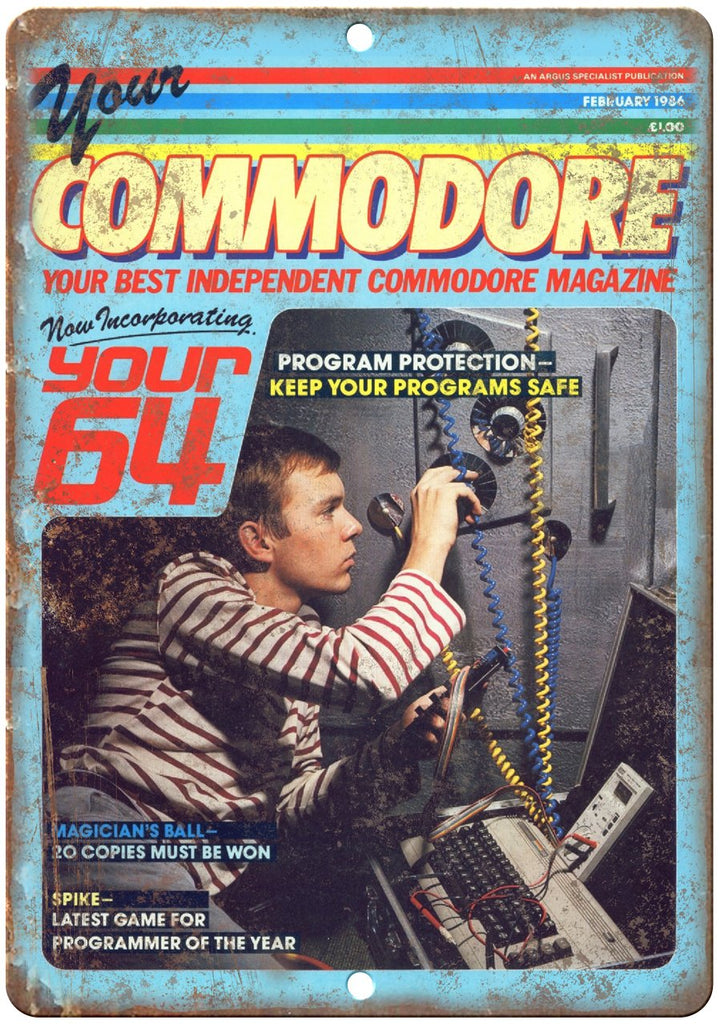 Your Commodore Mag Vintage Video Gaming Metal Sign
