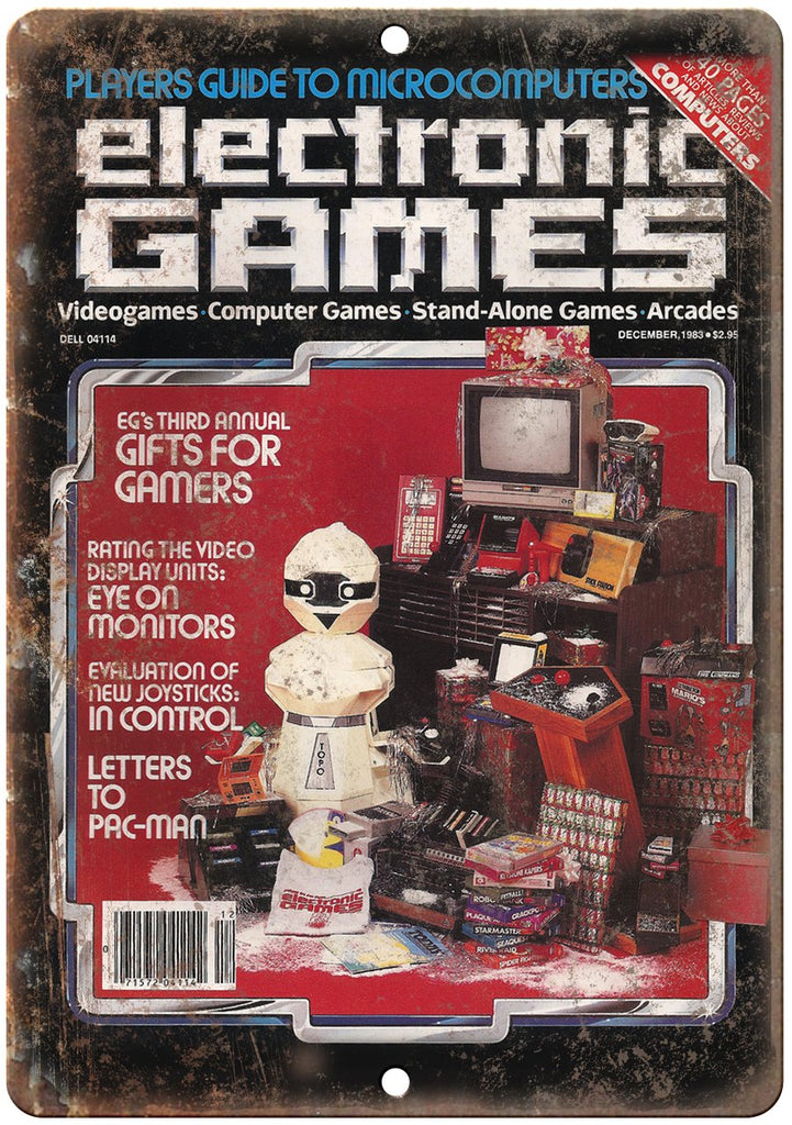 Electronic Games Videogame Magazine Cover Metal Sign