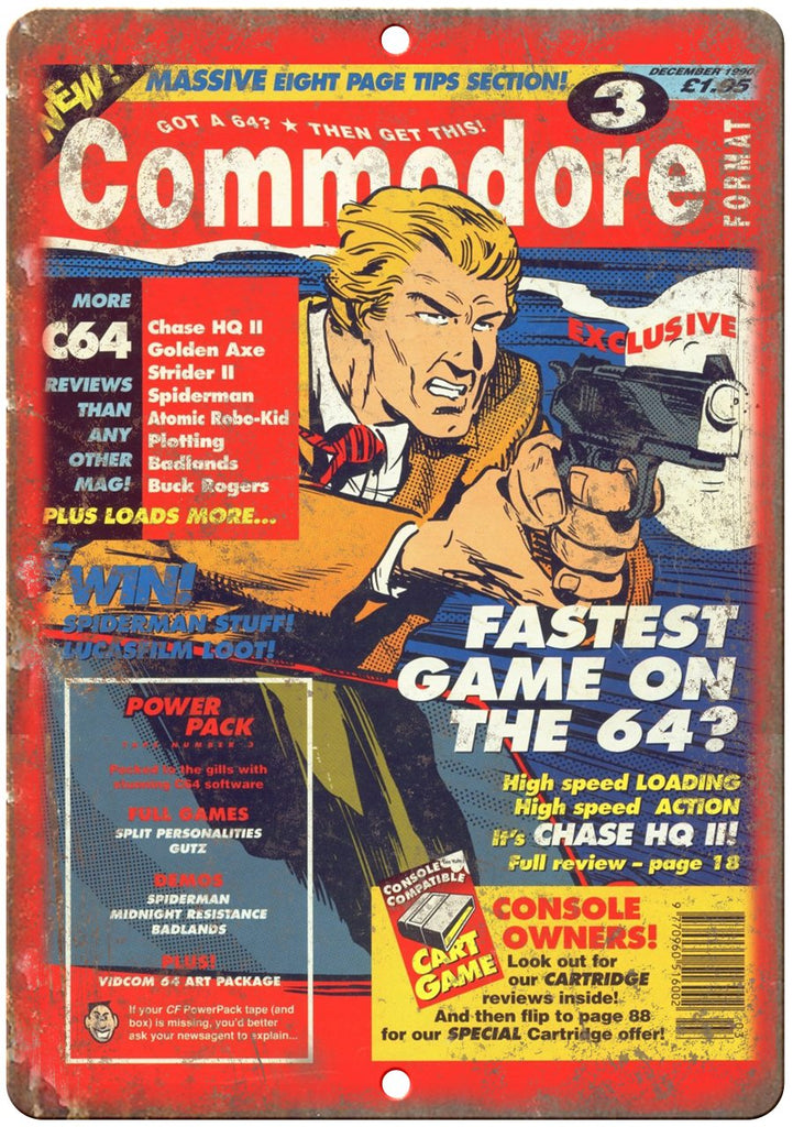 Commodore Format Magazine C64 Gaming Metal Sign