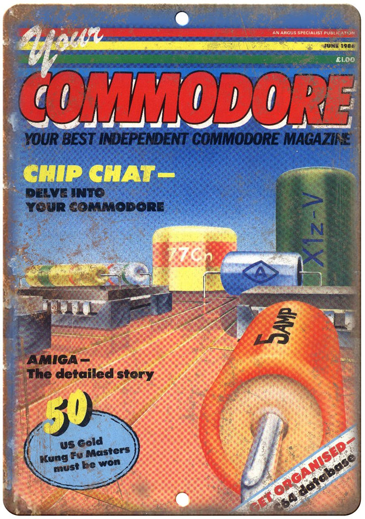 Your Commodore Magazine Cover Art C64 Metal Sign