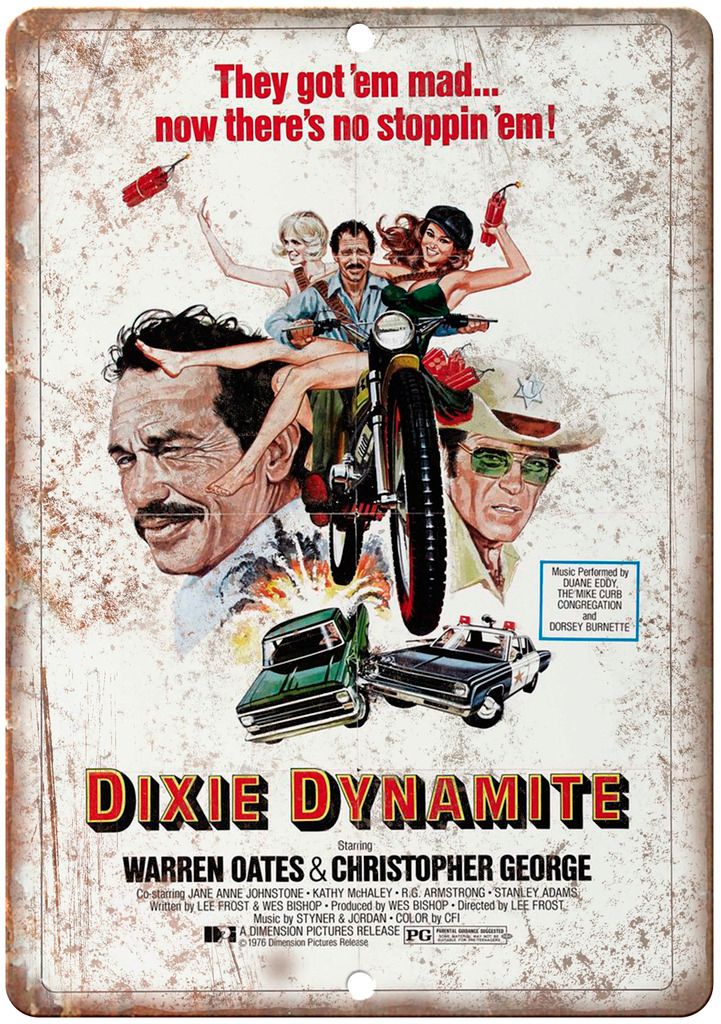 Dixie Dynamite Warren Oates Metal Sign