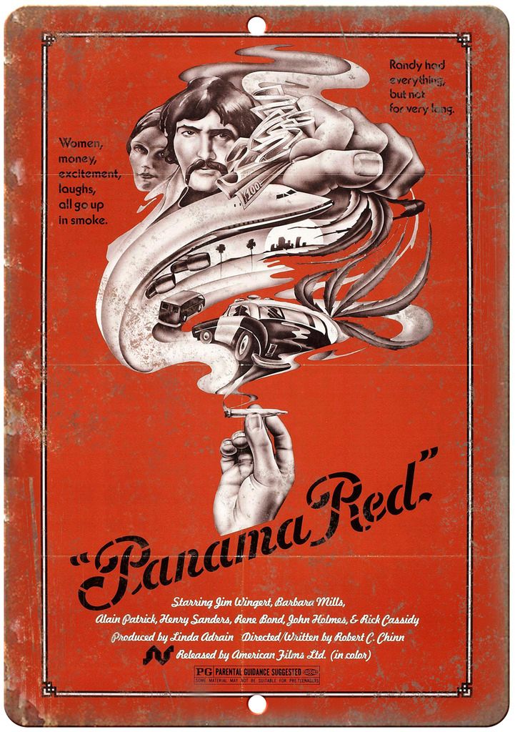 Panama Red Jim Wingert Stoner Movie Poster  Metal Sign