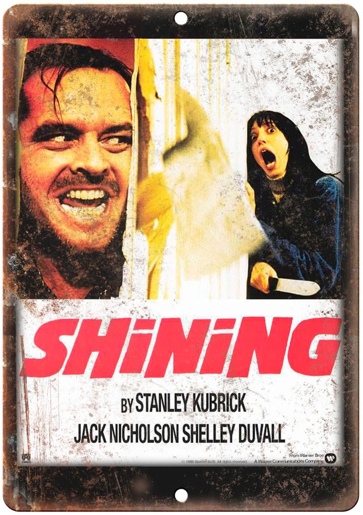 Stanley Kubric Jack Nicholson The Shining Metal Sign