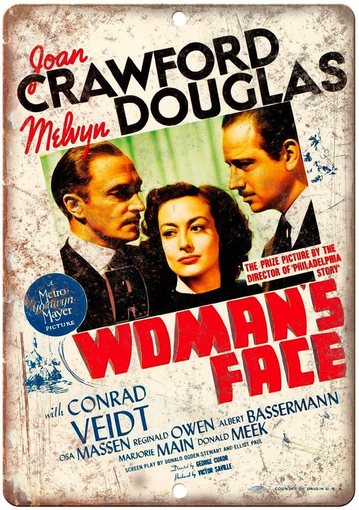 Woman's Face Crawford Douglas Poster Metal Sign