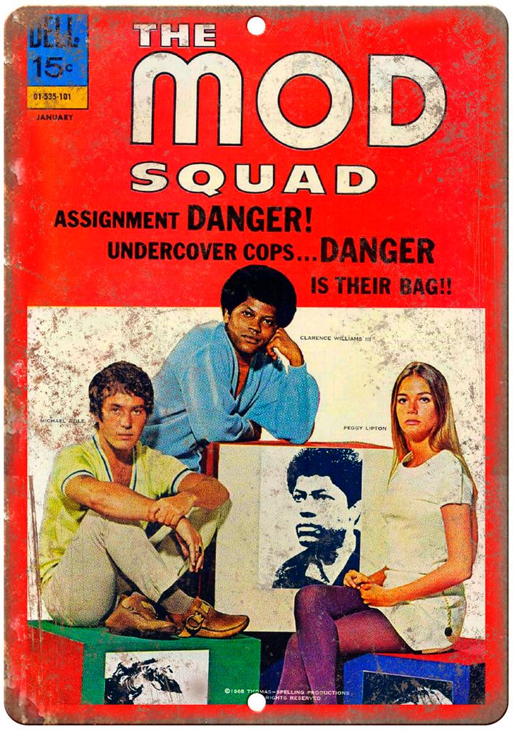 The Mod Squad Dell Comic Vintage Movie Metal Sign
