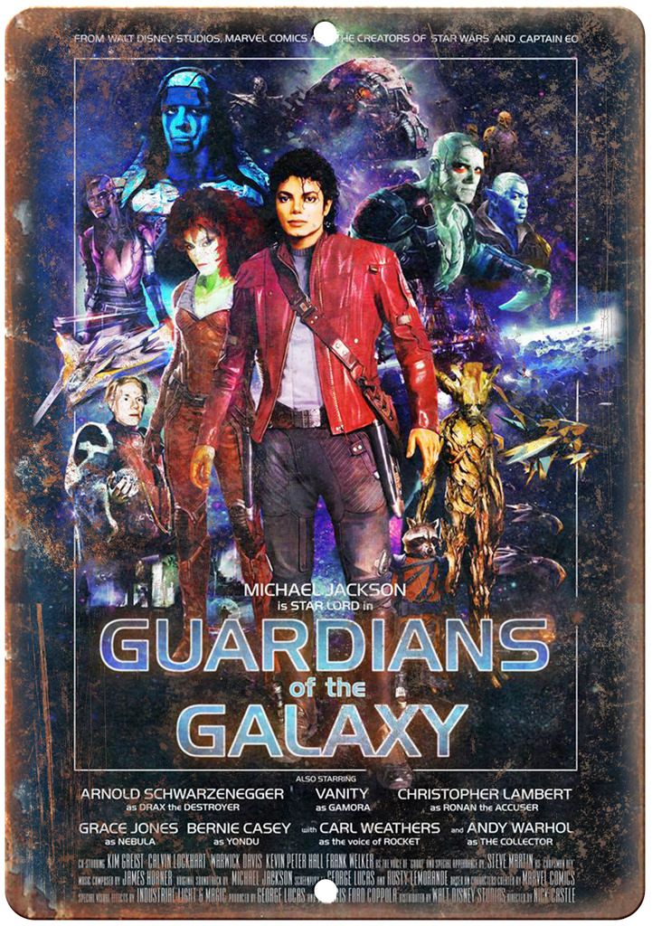 Michael Jackson Guardians of the Galaxy Metal Sign