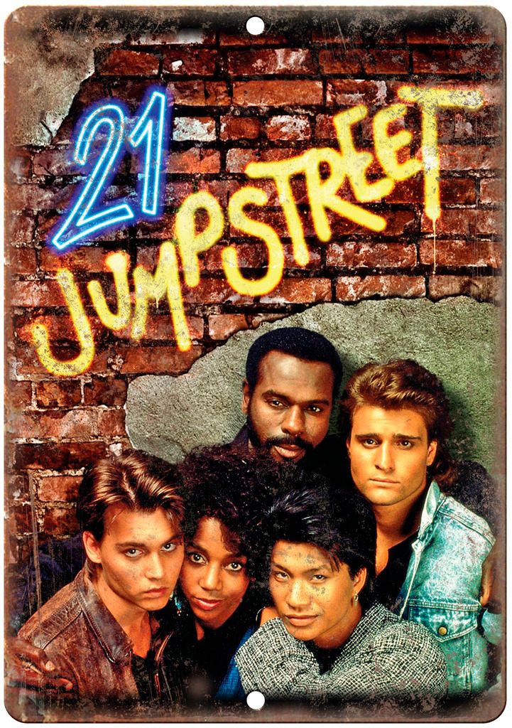 21 Jump Street Johnny Depp Vintage Ad Metal Sign