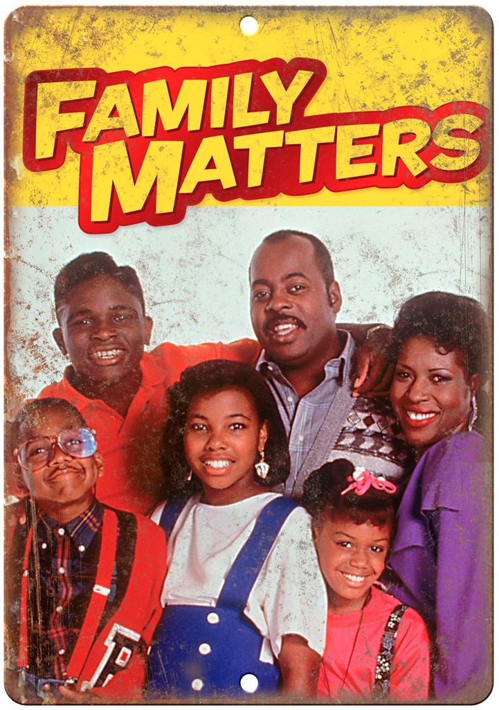 Family Matters Steve Urkel TV Show Ad Metal Sign