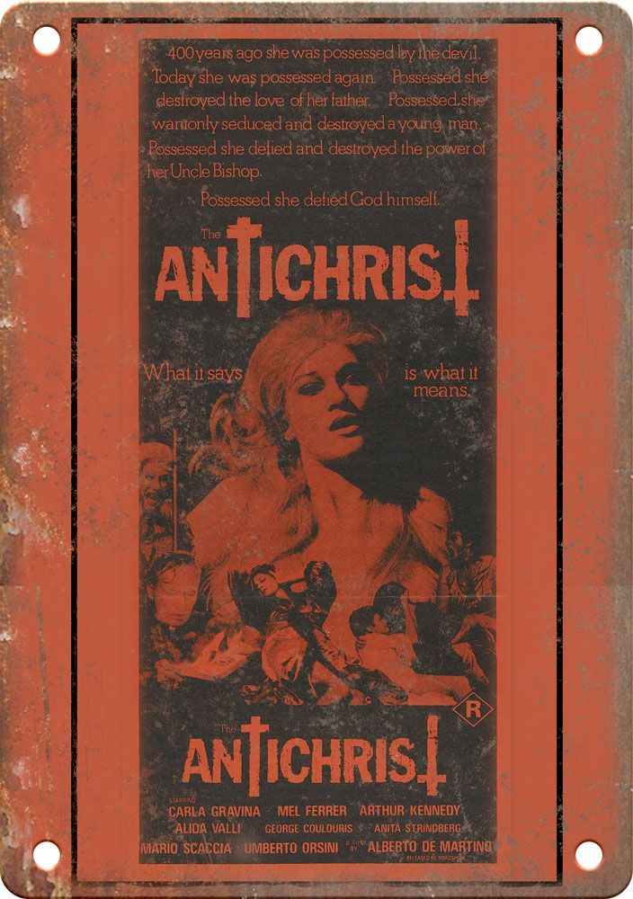 Antichrist Vintage Cinema Poster Metal Sign