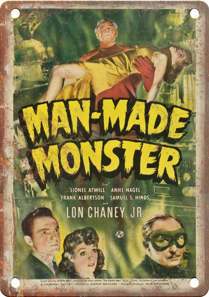 Man-Made Monster Vintage Cinema Poster Metal Sign