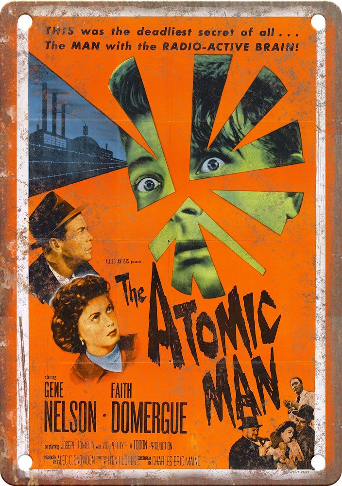 TheAtomic Man Vintage Cinema Poster Metal Sign